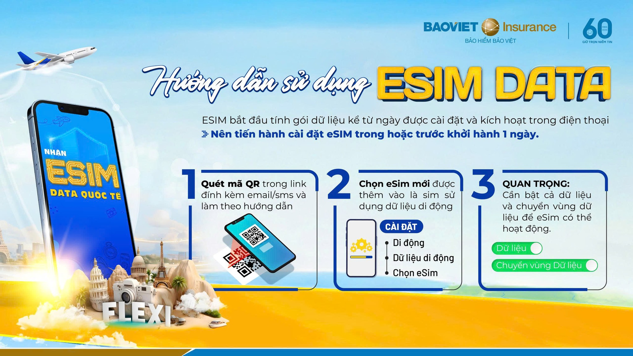 Khuyên mãi bảo hiểm du lịch Flexi - Bảo Việt