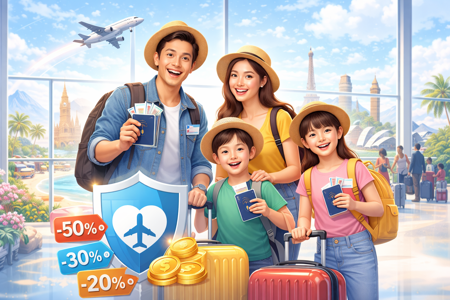Bảo Hiểm Du Lịch Flexi Hưởng ngay mức ưu đãi hấp dẫn khi cả gia đình